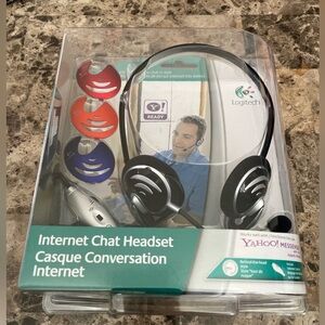 Logitech Internet Chat Headset Behind the Head Multicolored Computer New Sealed